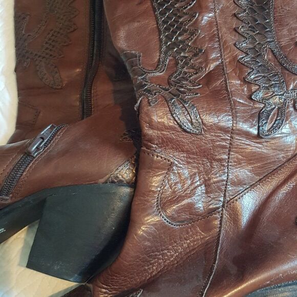 🦋Lavorazione Artigiana🦋 HANDMADE in  Italy Womens Leather Boots Size 38 - Picture 3 of 15